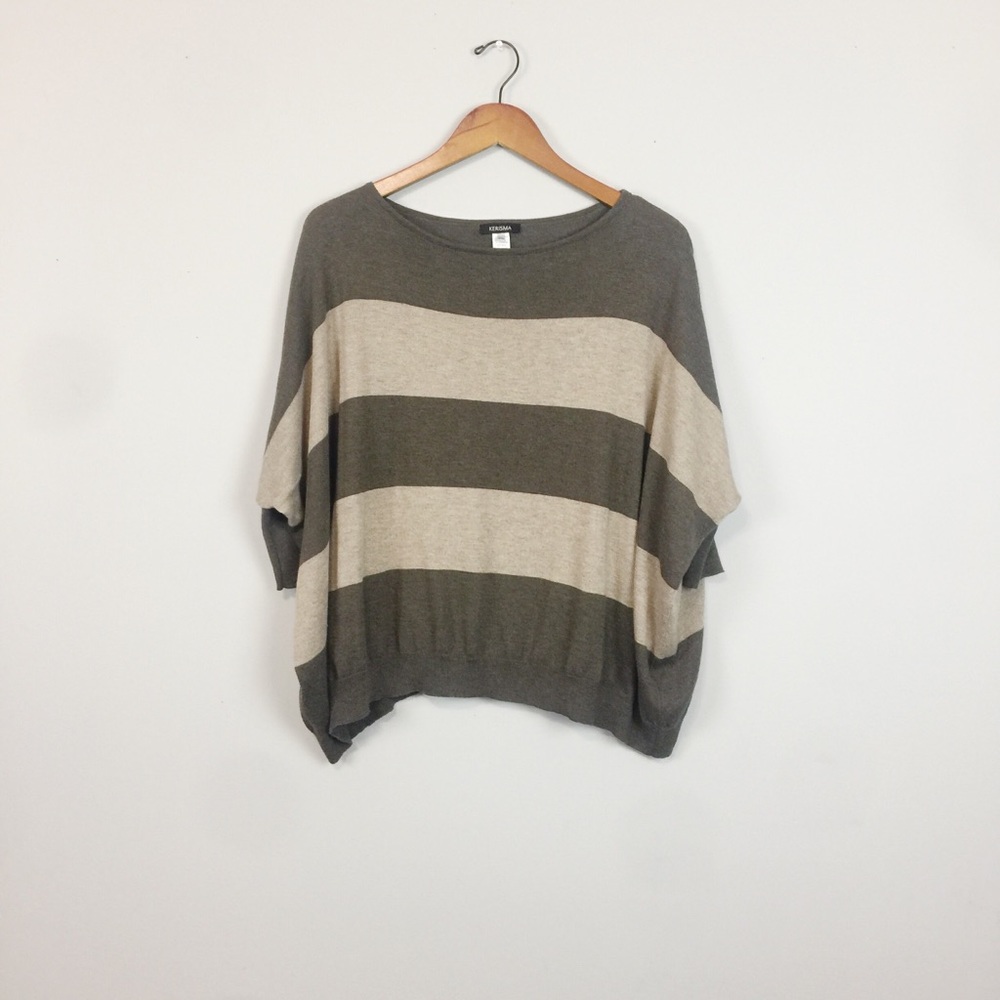 Cashmere blend popover box top S/M
